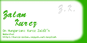 zalan kurcz business card